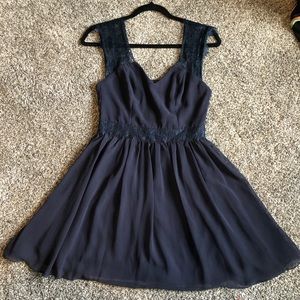 NWT ASOS Navy blue lace skater dress